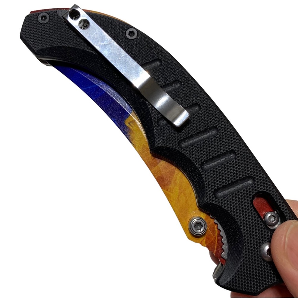CS GO Orange Flip Knife Brand New